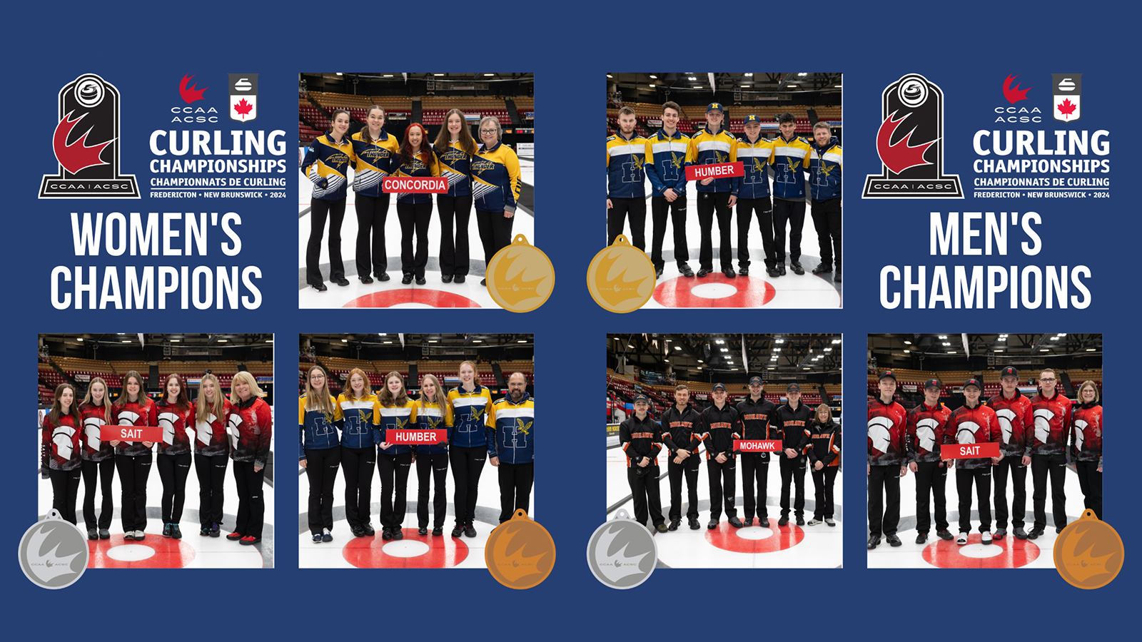 CUE et Humber son champions de curling de l'ACSC